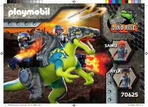 Εγχειρίδιο Playmobil set 70625 Dino Rise Σπινόσαυρος με διπλή πανοπλία