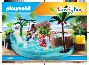 Εγχειρίδιο Playmobil set 70611 Leisure Παιδική πισίνα με υδρομασάζ