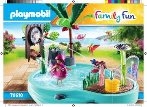 Manual Playmobil set 70610 Leisure Small pool with water sprayer