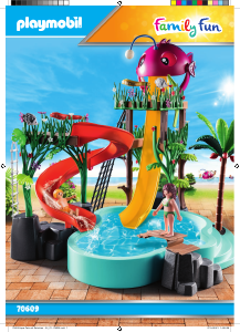 Manuale Playmobil set 70609 Leisure Parco acquatico con scivoli