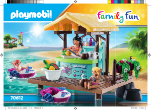 Mode d’emploi Playmobil set 70612 Leisure Bar flottant et vacanciers