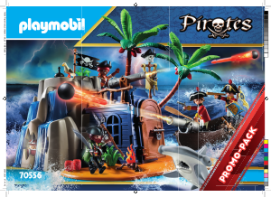 Brugsanvisning Playmobil set 70556 Pirates Piratø med skatteskjul