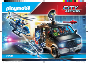 Brugsanvisning Playmobil set 70575 Police Politihelikopter forfølgelse af flugtbilen