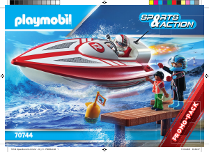 Bedienungsanleitung Playmobil set 70744 Racing Speedboot mit unterwassermotor