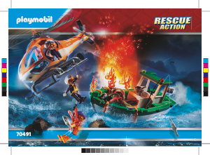 Bedienungsanleitung Playmobil set 70491 Rescue Feuerwehr Hubschrauber