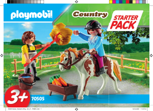 Manual Playmobil set 70505 Riding Stables Starter pack quinta de cavalos set adicional