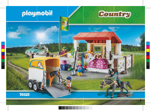 Manual Playmobil set 70325 Riding Stables Horse farm with trailer