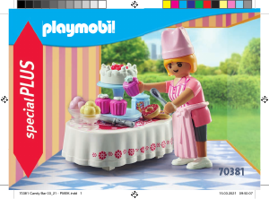 Manual Playmobil set 70381 Special Pastry chef with desserts