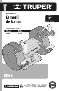 Handleiding Truper EBA-8 Tafelslijpmachine