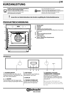 Bedienungsanleitung Bauknecht BAR2 KN5V IN Backofen