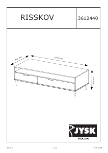 Hướng dẫn sử dụng JYSK Risskov Ghế dài xem TV