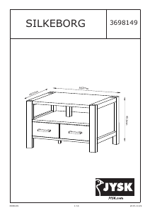 Manual de uso JYSK Silkeborg (85x46x45) Mueble TV