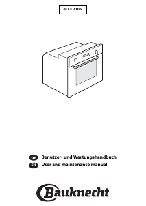 Manual Bauknecht BLCE 7106/ES Oven