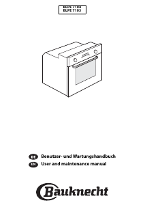 Manual Bauknecht BLPE 7104/PT Oven