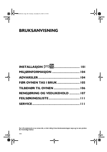 Bruksanvisning Bauknecht BLPE 8009 IN Ovn