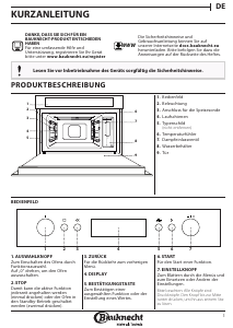 Bedienungsanleitung Bauknecht ECSK7 8845 PT Backofen