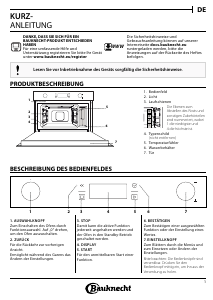 Bedienungsanleitung Bauknecht ECSK7 CP845 PT Backofen