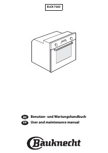 Manual Bauknecht ELCK 7263/IN Oven