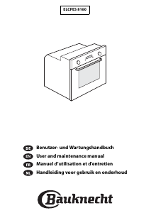Manual Bauknecht ELCPES 8160 PT Oven