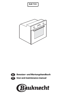 Manual Bauknecht ELIE 7153 ES Oven