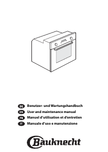 Manual Bauknecht ELVE 8170 IN Oven