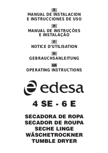 Manual de uso Edesa 4SE-6E Secadora
