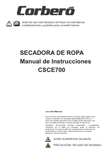 Manual de uso Corberó CSCE 700 Secadora