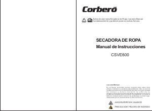 Manual de uso Corberó CSVE 600 Secadora