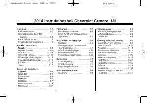 Bruksanvisning Chevrolet Camaro (2014)