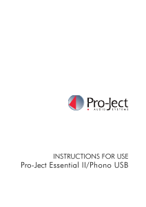 Handleiding Pro-Ject Essential II Phono USB Platenspeler