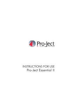 Handleiding Pro-Ject Essential II Platenspeler