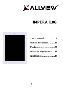 Manual Allview Impera i10G Tabletă