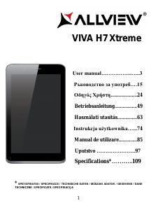 Manuál Allview Viva H7 Xtreme Tablet