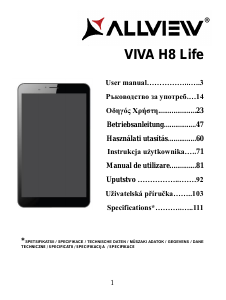 Manuál Allview Viva H8 Life Tablet