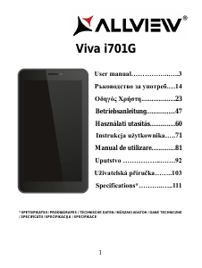 Manuál Allview Viva i701G Tablet