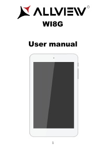 Manual Allview Wi8G Tabletă