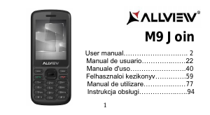 Instrukcja Allview M9 Join Telefon komórkowy