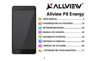 Manual de uso Allview P8 Energy Teléfono móvil