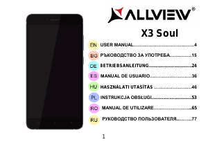 Manual de uso Allview X3 Soul Teléfono móvil