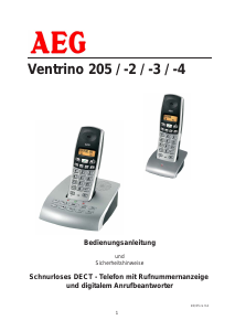 Bedienungsanleitung AEG Ventrino 205 Schnurlose telefon