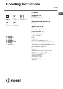 Hướng dẫn sử dụng Indesit HI 50 EK.A IX Lò nướng