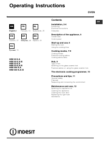 Hướng dẫn sử dụng Indesit HIM 504 K.A IX Lò nướng