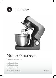 Brugsanvisning Wilfa KM-1500A Grand Gourmet Køkkenmaskine