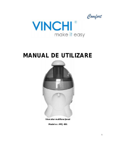 Manual Vinchi MFJ-001 Storcator