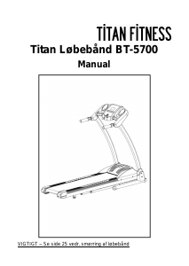 Brugsanvisning Titan Fitness BT-5700 Løbebånd