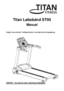 Brugsanvisning Titan Fitness ST95 Løbebånd