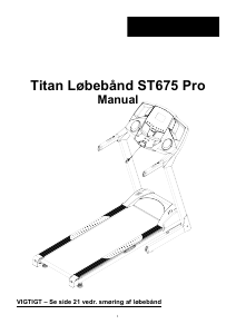 Brugsanvisning Titan Fitness ST675 Pro Løbebånd
