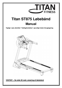 Brugsanvisning Titan Fitness ST875 Løbebånd