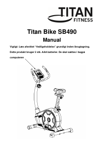 Brugsanvisning Titan Fitness SB490 Motionscykel