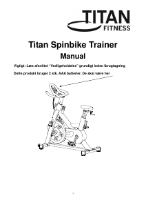 Brugsanvisning Titan Fitness Spinbike Motionscykel